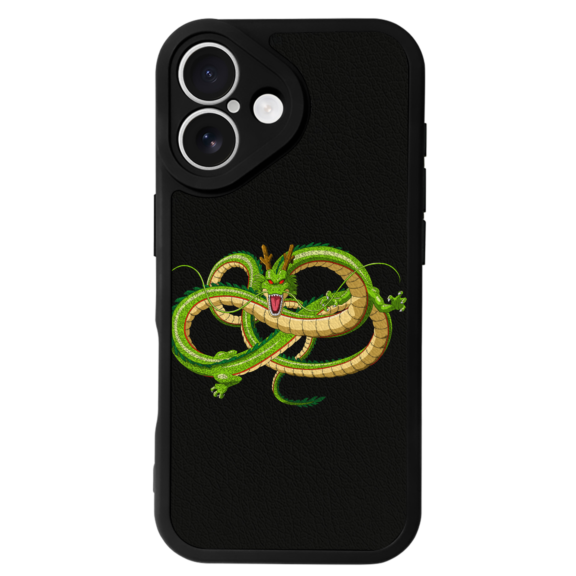 （画像用） ドラゴンボール 神龍 シェンロン DRAGON BALL Shenron 【iPhone 16シリーズ対応】シリコンスマホケース（レザー調） 材質：シリコン